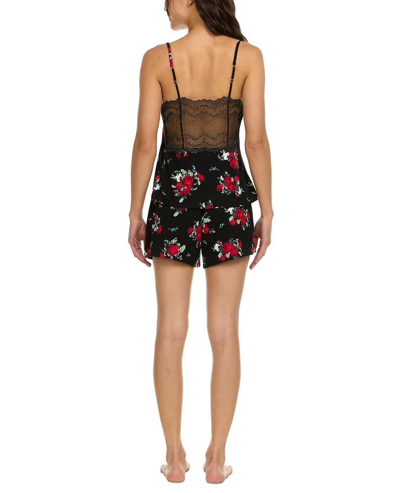Flora by Nikrooz Women's Jo Floral Cami & Shorts Sleep Set