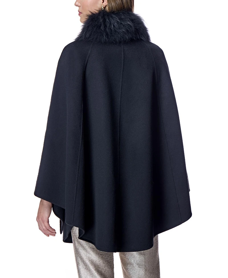 Julia & Stella by Maximilian Women's Cashmere Cape with Buckle Detail