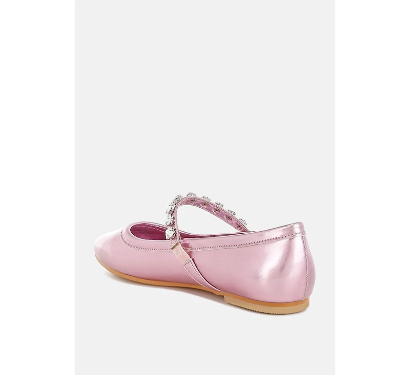 Gloxinia Metallic Mary Jane Ballerinas