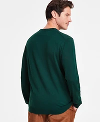 Club Room Men's Solid Crew Neck Merino Wool Blend Sweater, Created for Macy's