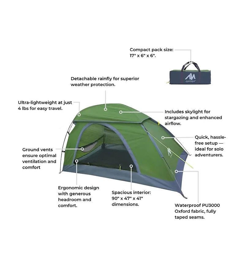 Aether 1P Ultralight Backpacking Tent