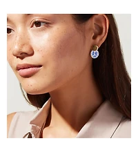 Ana Luisa Enamel Earrings - Mini Kinoko Marble Blue