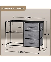 Sorbus Dresser with 5 Drawers - Storage Chest Organizer with Steel Frame, Wood Top, Handles