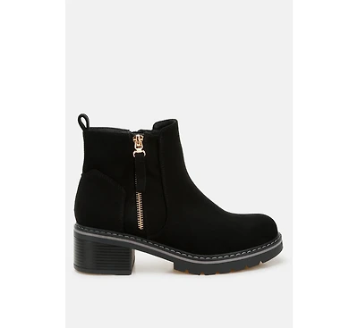 Tigris Microfiber Zipper Boots Women