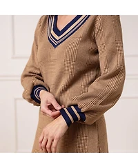Hope & Henry Women's Organic Intarsia Cricket Sweater Dress