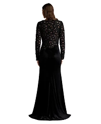 Tadashi Shoji Sinnott Chenille Embroidered Gown
