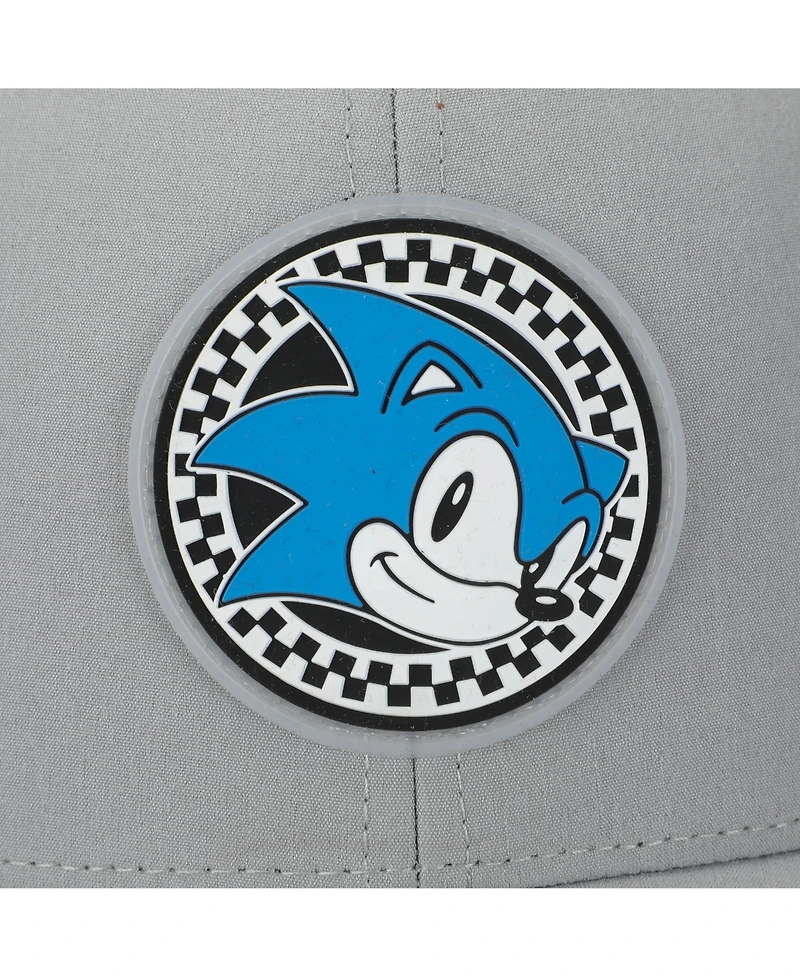 Sonic the Hedgehog Men's Sonic Head Adult Gray Traditional Adjustable Hat