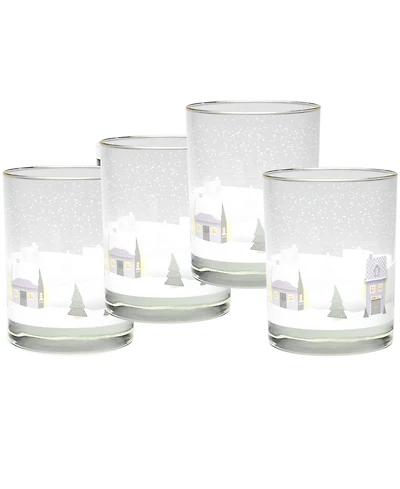 Culver Double Old-Fashioned Glass, Set of 4