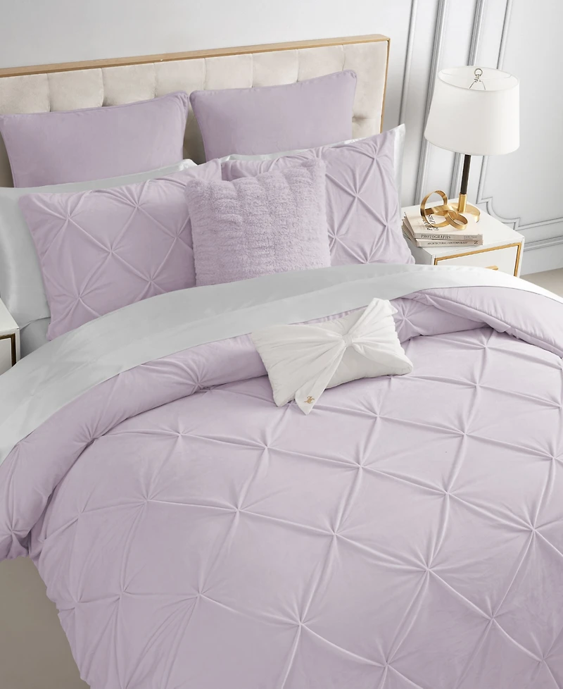 Juicy Couture Kiss Pleat Plush 5-Pc. Comforter Set, Full/Queen