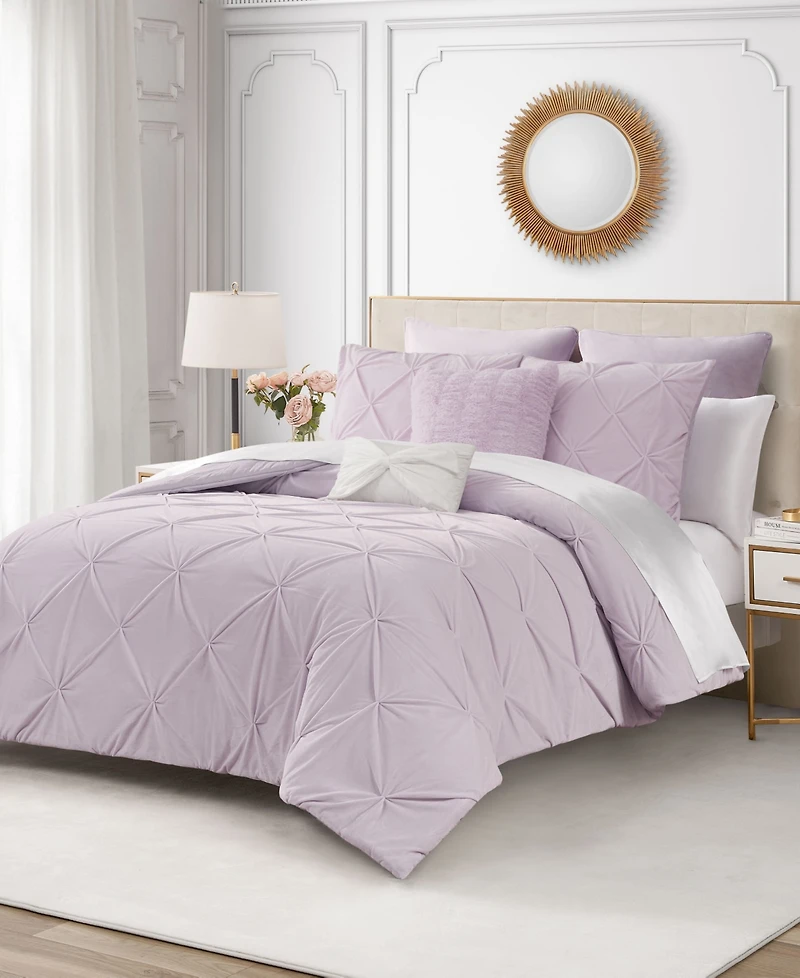 Juicy Couture Kiss Pleat Plush 5-Pc. Comforter Set, Full/Queen