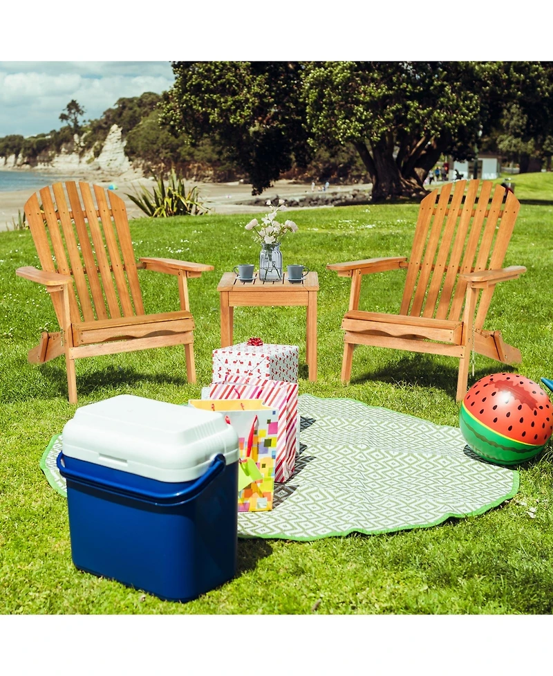 Vebreda 3 Pieces Adirondack Conversation Sets with Widened Armrest