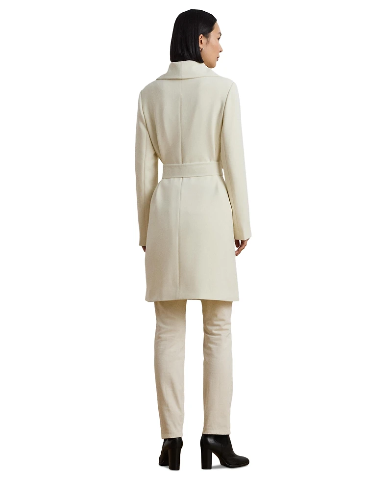 Lauren Ralph Lauren Women's Crepe Belted Wrap Coat