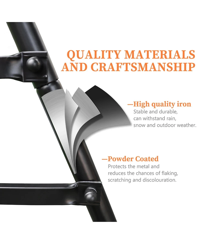 Slickblue Backyard Swing Set for Kids – Outdoor Toddler Swing with Metal A-Frame Stand, Easy Assembly, Orange