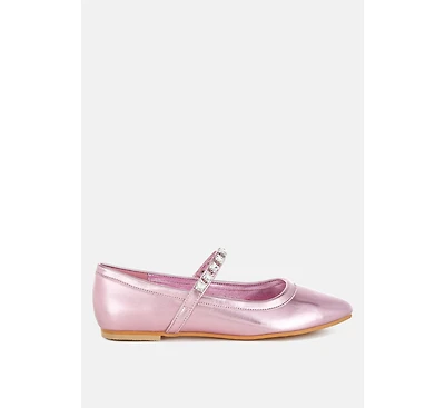 Gloxinia Metallic Mary Jane Ballerinas