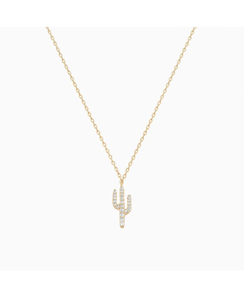 Bearfruit Jewelry Crystal Cactus Pendant Necklace
