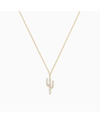 Bearfruit Jewelry Crystal Cactus Pendant Necklace