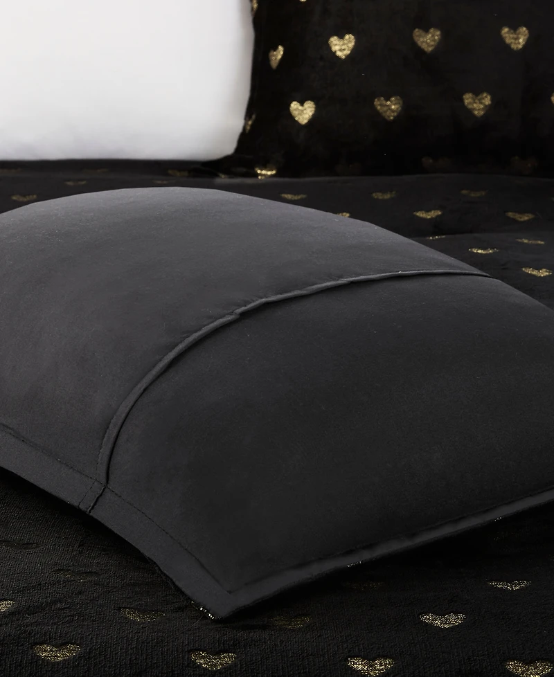 Intelligent Design Rosalie Metallic Heart -Pc. Comforter Set