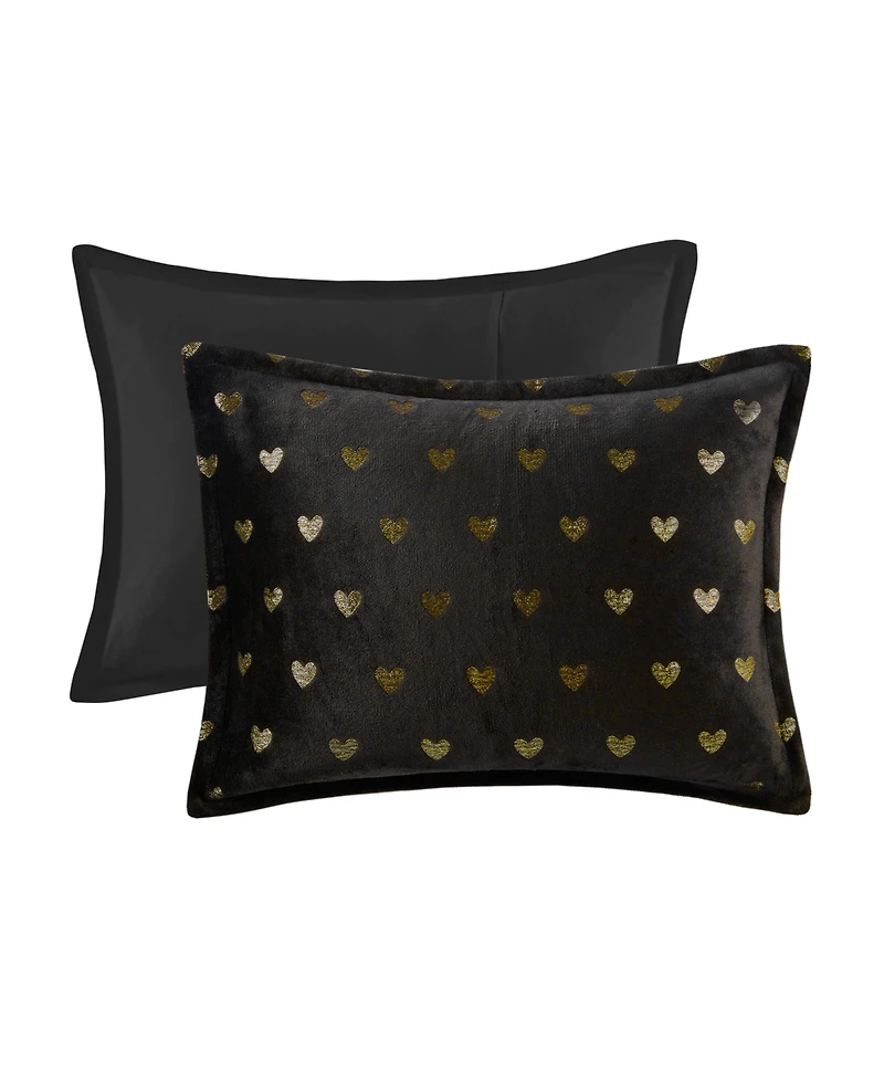Intelligent Design Rosalie Metallic Heart 3-Pc. Comforter Set, Twin/Twin Xl