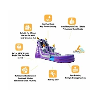 JumpOrange 19 Thunder Commercial Grade Water Slide with Splash Pool for Kids and Adults (with Blower), Outdoor Indoor, Wet Dry Use, Tall Inflatable
