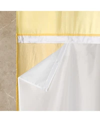 Awesome Home Starburst Water Repellent Crinkle Shower Curtain with Snap-in Liner and Hooks Set, 71"X72"