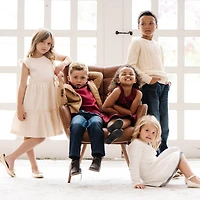 Hope & Henry Toddler Girls Flutter Sleeve Tiered Sateen Party Dress