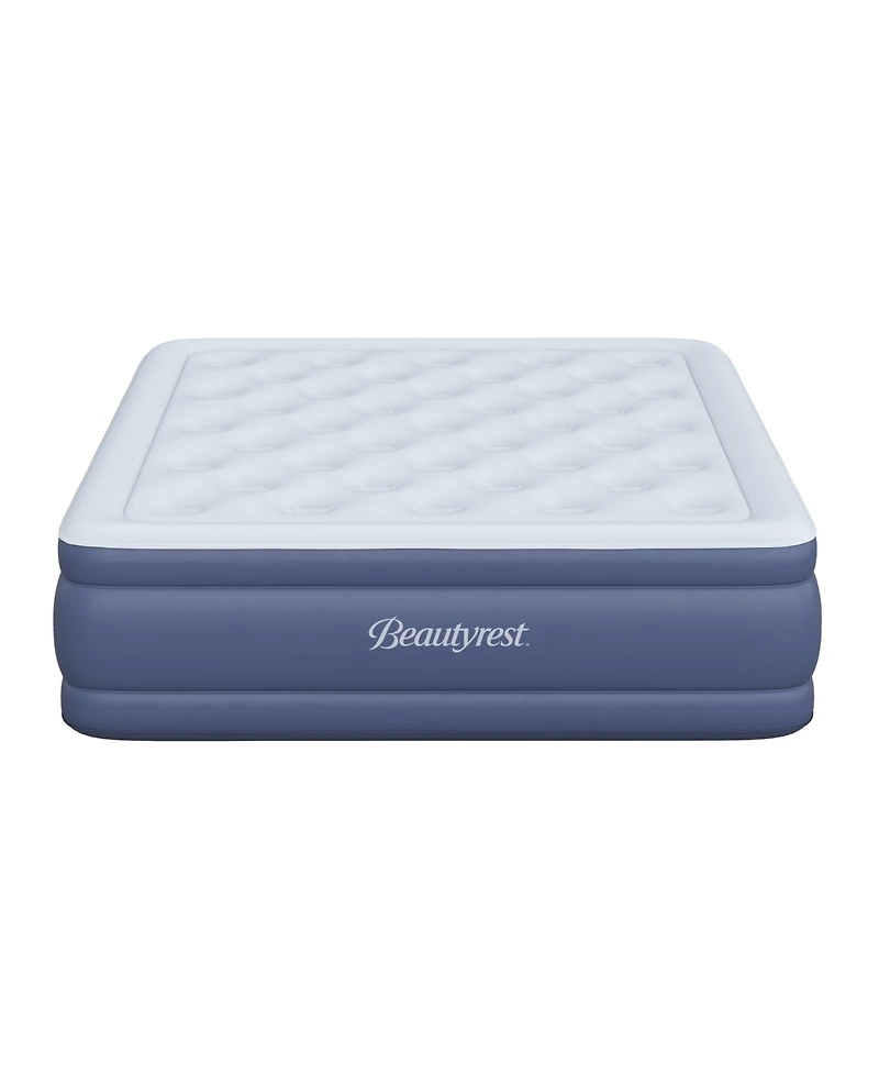 Beautyrest 17" Supreme Air Comfort Top Air Mattress with Built-in SureLock Pump and Auto Shut-Off, Full Size, Puncture-Resistant Dura-Vinyl, Raised Ed