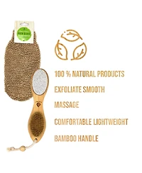 Sisal Hemp Bath Glove, Pack of 2, and 4-in-1 Foot Scrubber Bundle