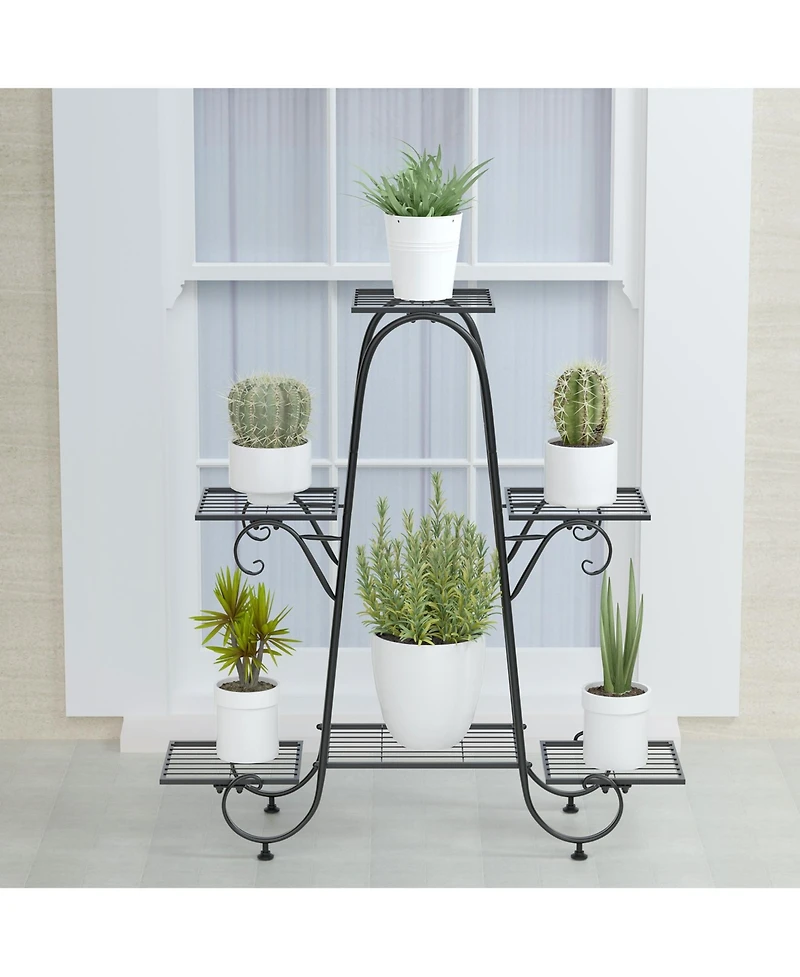 Unho Multilayer 6 Tier Plant Stand Metal Flower Rack Stand Display Holder Garden