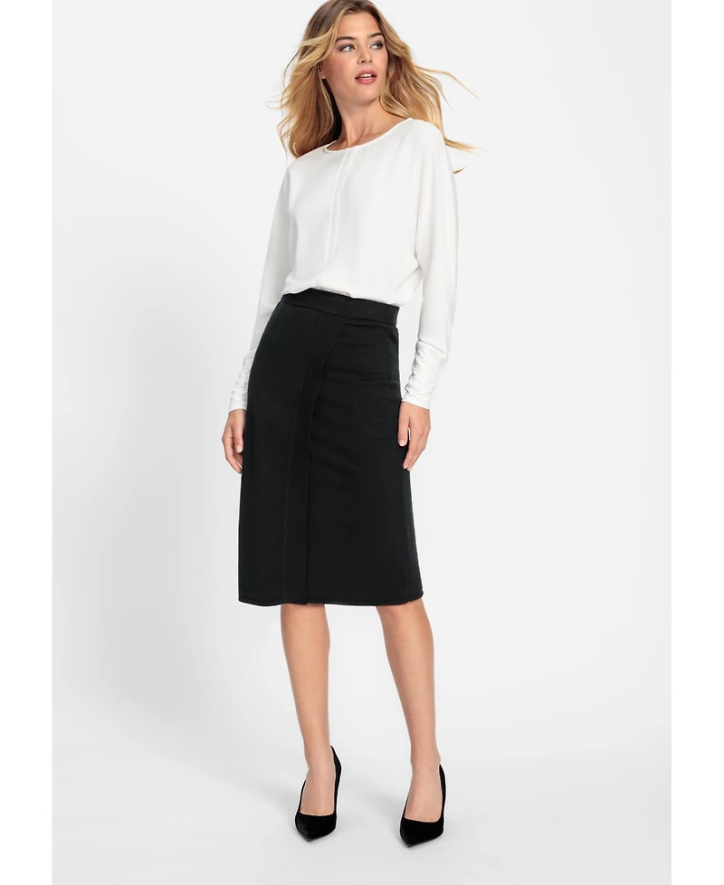 Olsen Women's Faux Wrap Knit Skirt