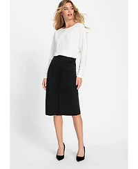 Olsen Women's Faux Wrap Knit Skirt