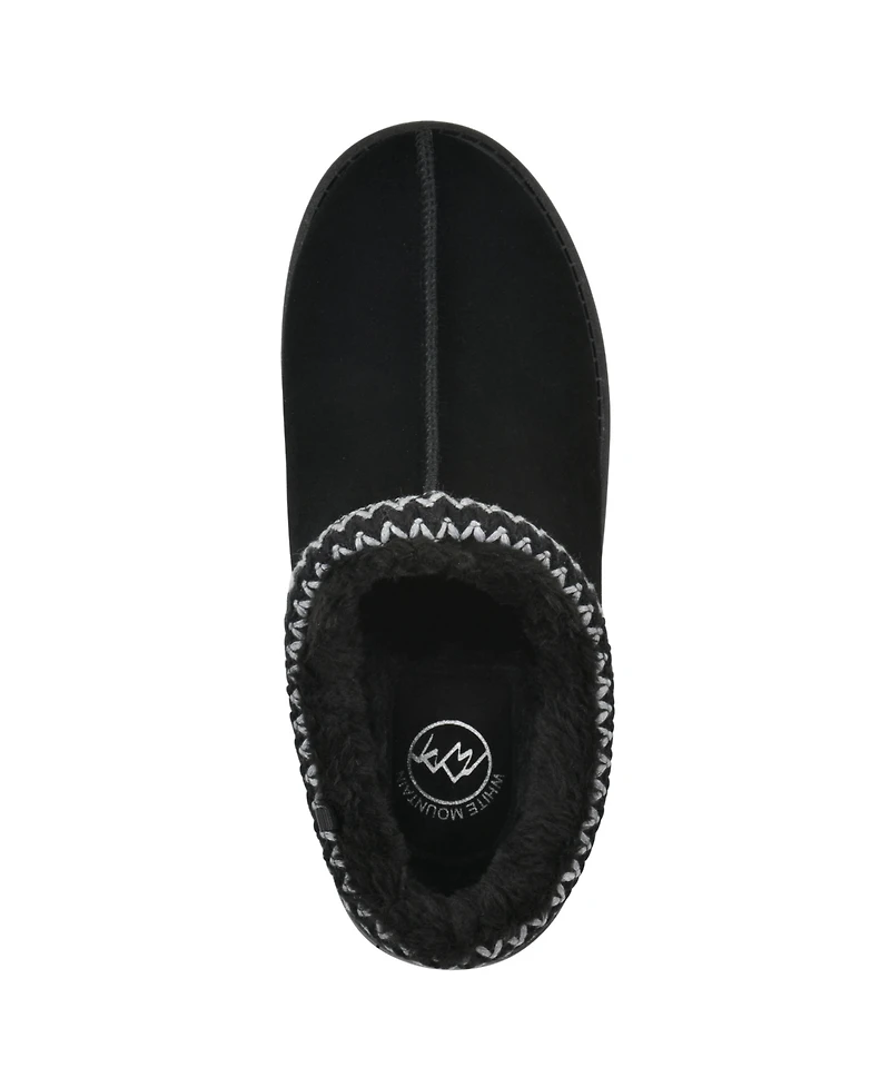 White Mountain Women's Iceberg Leather Clog Slippers