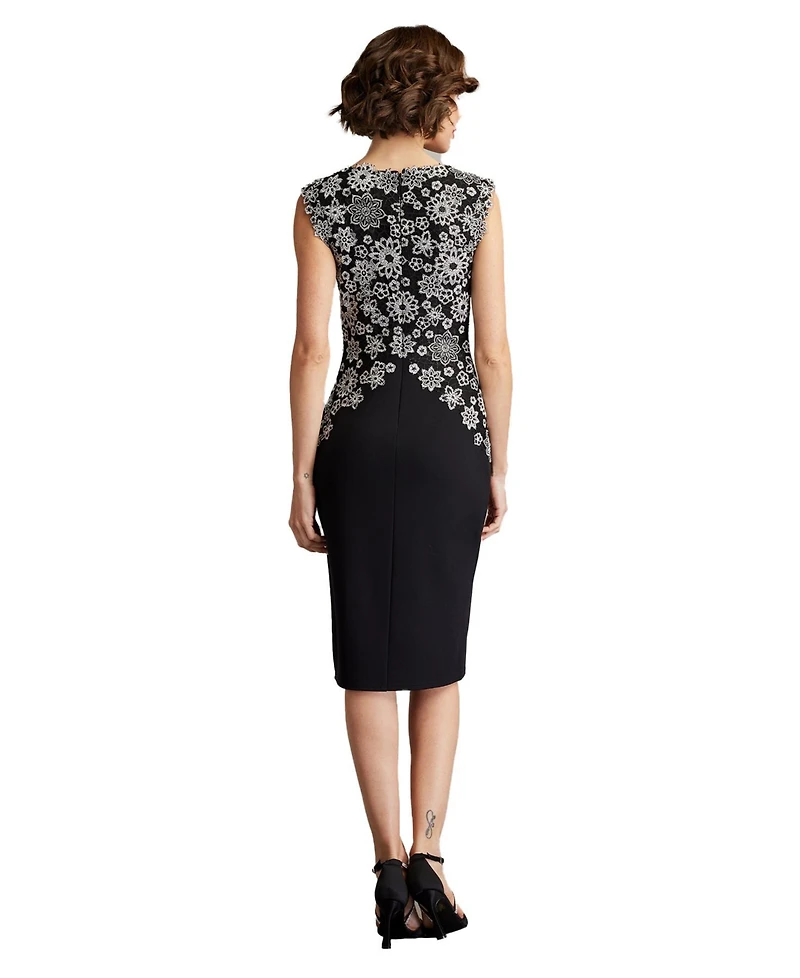 Tadashi Shoji Women's Kiran Floral Embroidered Cocktail Dress