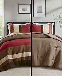 510 Design Boulder Stripe Micro Suede 3-Pc. Comforter Set, Full/Queen