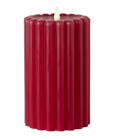 Seasonal Wide Ribbed Motion Flameless Candles, 4x6