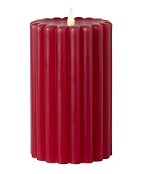Seasonal Wide Ribbed Motion Flameless Candles, 4x6