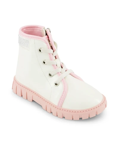 Dkny Toddler Girls Carrie Logo Stones Combat Boot