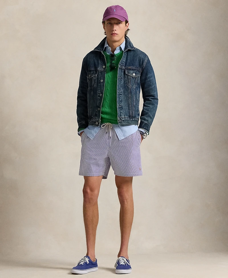 Polo Ralph Lauren Men's 5-3/4" Traveler Classic Striped Swim Trunk