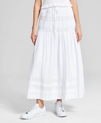 And Now This Women's Tie-Waist Lace-Inset Maxi Skirt, Exclusively at Macy's