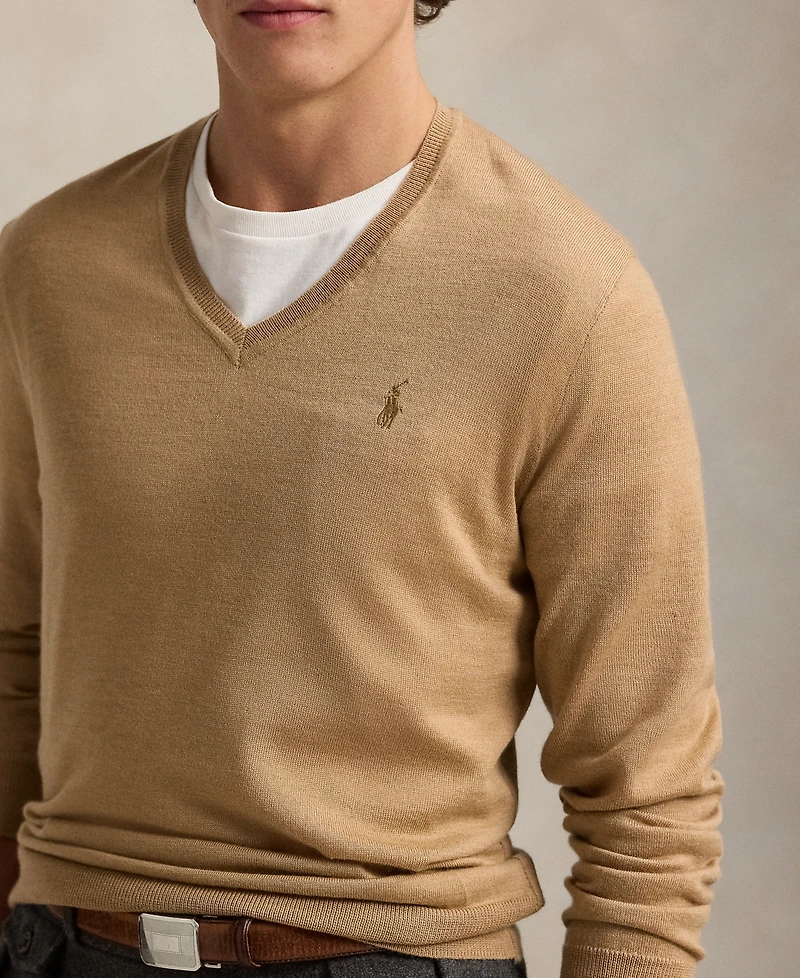 Polo Ralph Lauren Men's Washable Wool V-Neck Sweater