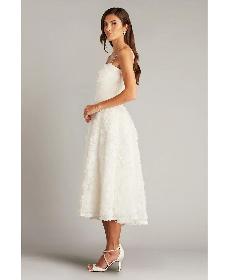 Tadashi Shoji Women's Greer Rosette Appliqu Midi Dress