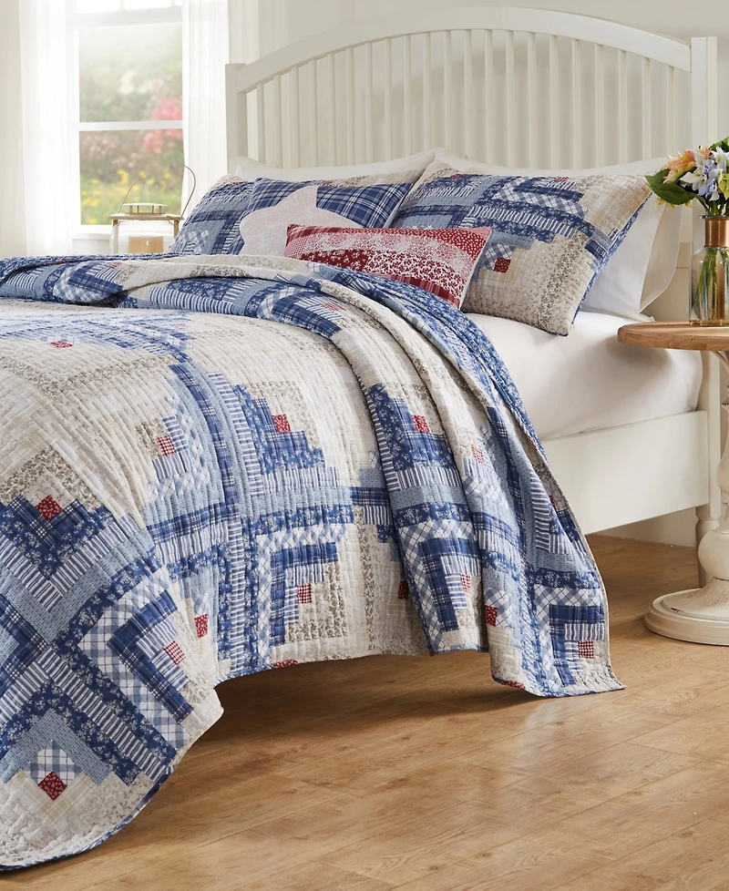 Greenland Home Fashions Cottage Cabin Finely Stitched -Pc. Quilt Set