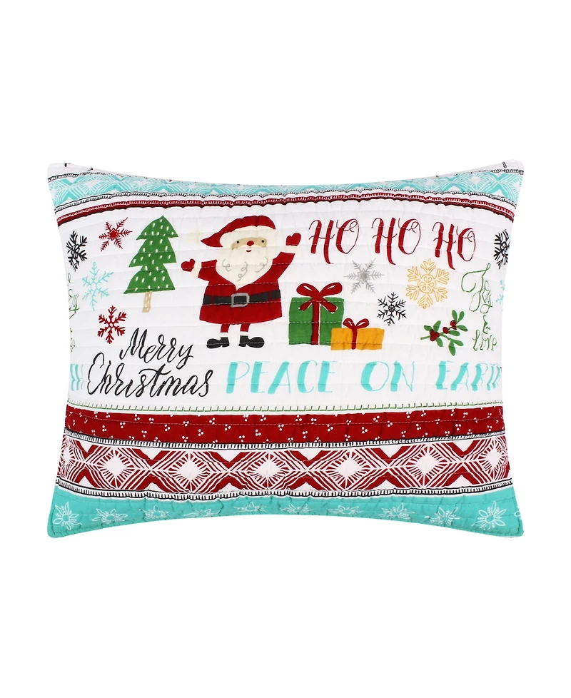 Levtex Merry Bright Ho Ho Holidays Reversible 2-Pc. Quilt Set, Twin/Twin Xl