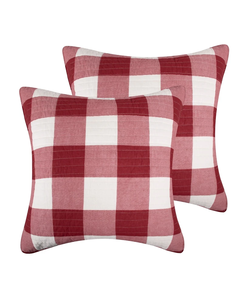 Levtex Winter Sleigh Ride Red 2-Pc. Sham Set, European