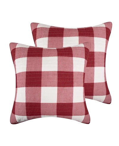 Levtex Winter Sleigh Ride Red 2-Pc. Sham Set, European