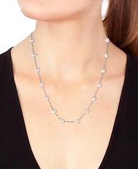 Effy Cultured Freshwater Pearl Station 18" Necklace 14k Gold (5-1/2mm)