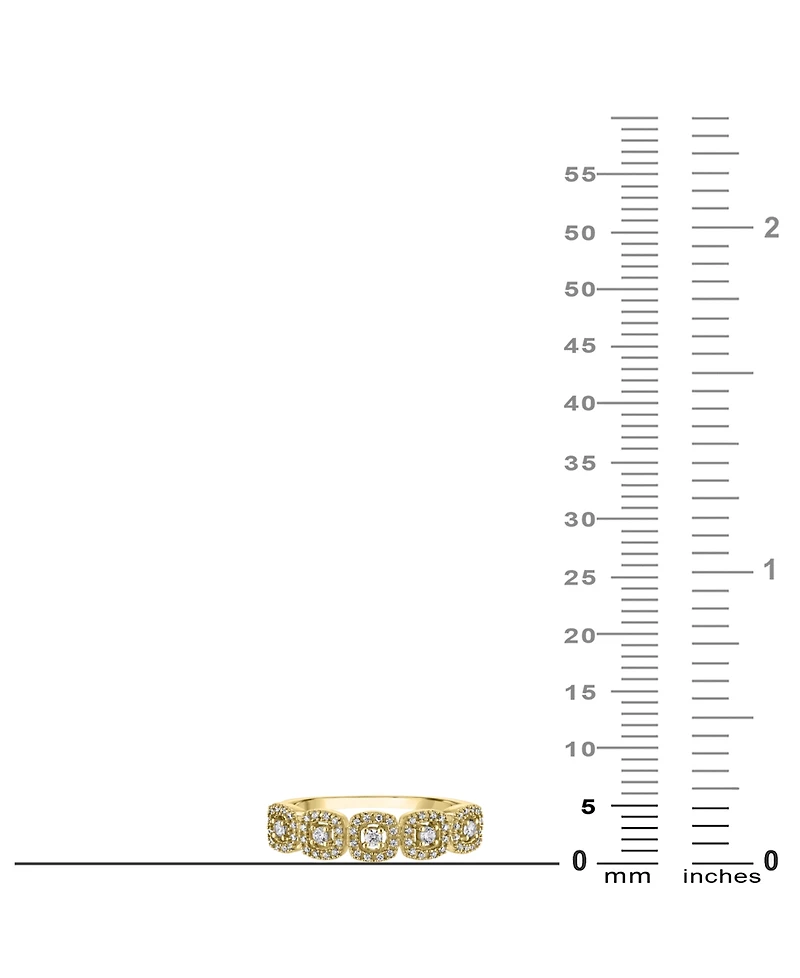 Diamond Halo Cluster Ring (1/4 ct. t.w.) 10k Yellow, White or Rose Gold