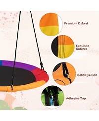 Sugift 40-Inch Flying Saucer Tree Swing Outdoor Play Set with Easy Installation Process for Kids