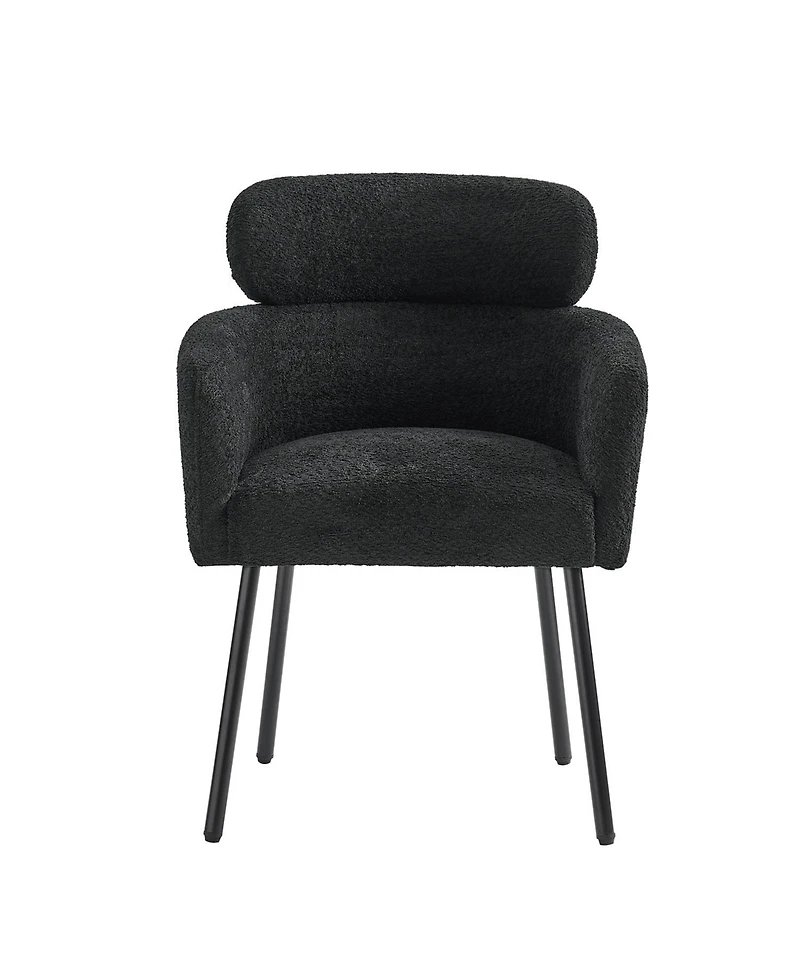 Hulala Home Niccolo Modern Boucle Dining Chair with Adjustment Feet