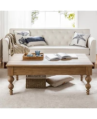 Hulala Home Gaston Farmhouse Lift Top 4 Legs Coffee Table with Storage