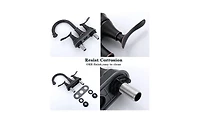 Slickblue 2-Handle 4-Inch Oil Rubbed Bronze Bathroom Faucet for Vanity Sinks, Complete with Pop-Up Drain and Supply Hoses